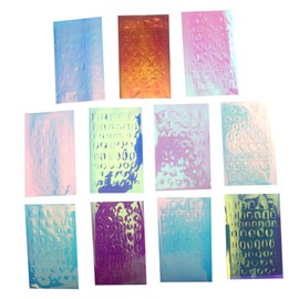 FRCOLOR 11pcs Cellophane Manicure Stickers Stylish Transparent Mermaid Design Nail Decals for Nail Salons and Home Use Non-Sticky and Chic Art Supplies