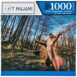 Puzzle 1000 Pieces Squirrel Squirrel 69 x 51 cm Forest Nature Brain Training