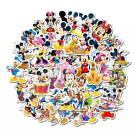 Unbranded Mickey Mouse & Friends Assorted Skateboard Stickers Lot Of 50 Pieces