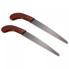 uxcell 10 Inch Pruning Saws, Straight Blade Hand Saw Wood Handle for Camping Garden Wood Tree Branches Trimming, 2pcs