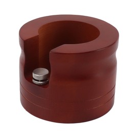 Coffee Portafilter Holder Stand Wooden Round Coffee Bottomless Portafilter Tamping Station for Home Bar Red 58mm