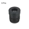 QUARKZMAN Pack of 6 black inserts for round pipes with