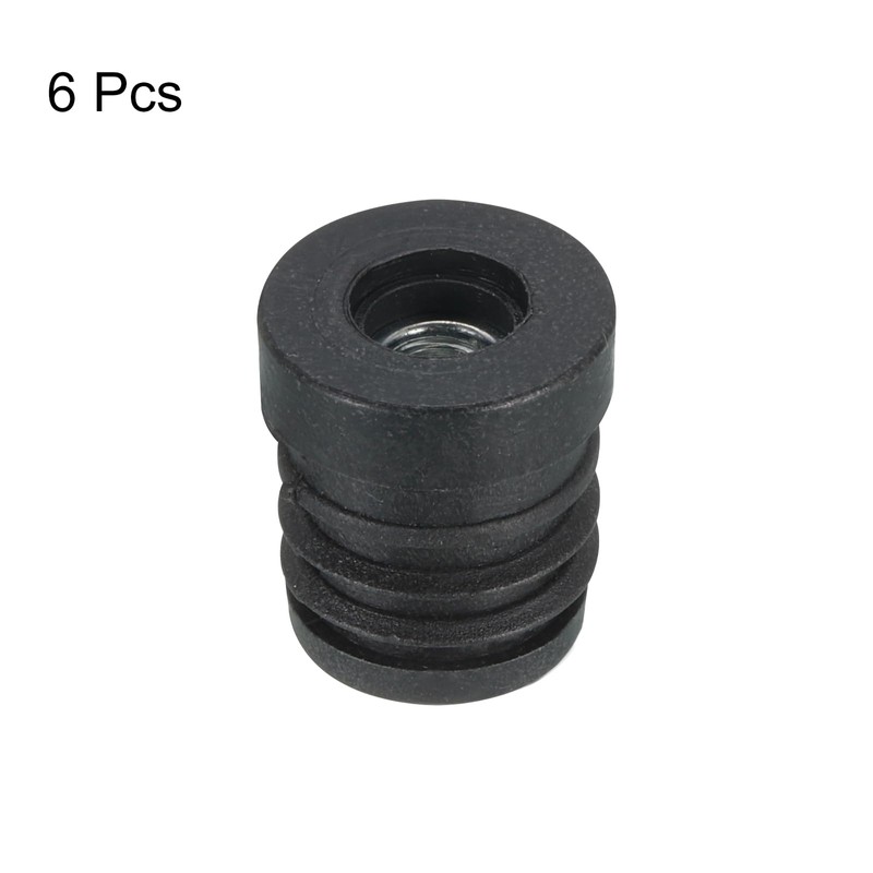 QUARKZMAN Pack of 6 black inserts for round pipes with