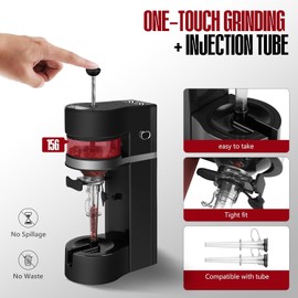 Zorkle Electric Herb Grinder, 1800mah Battery Powered, 500g Large Capacity, with Storage Box, Black