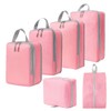 Travel Compact Compression Bags Set of 6 (Pink) Shoe Bag