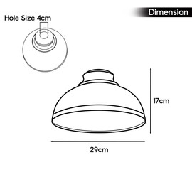 LEDSone 29Cm Retro Metal Easy Fit Ceiling Pendant Light Shade E27 Pendant Ceiling Lamp Shade Light Pendant Modern Lighting Shade for Bedroom Industrial Light Shade Ceiling Hanging Light Shade-2Pack