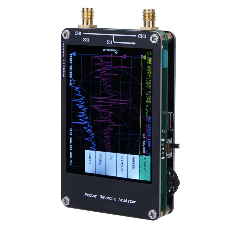 NanoVNA Vector Network Antenna Shortwave Analyzer 50Khz~900Mhz 2.8in TFT 70/60/50dB