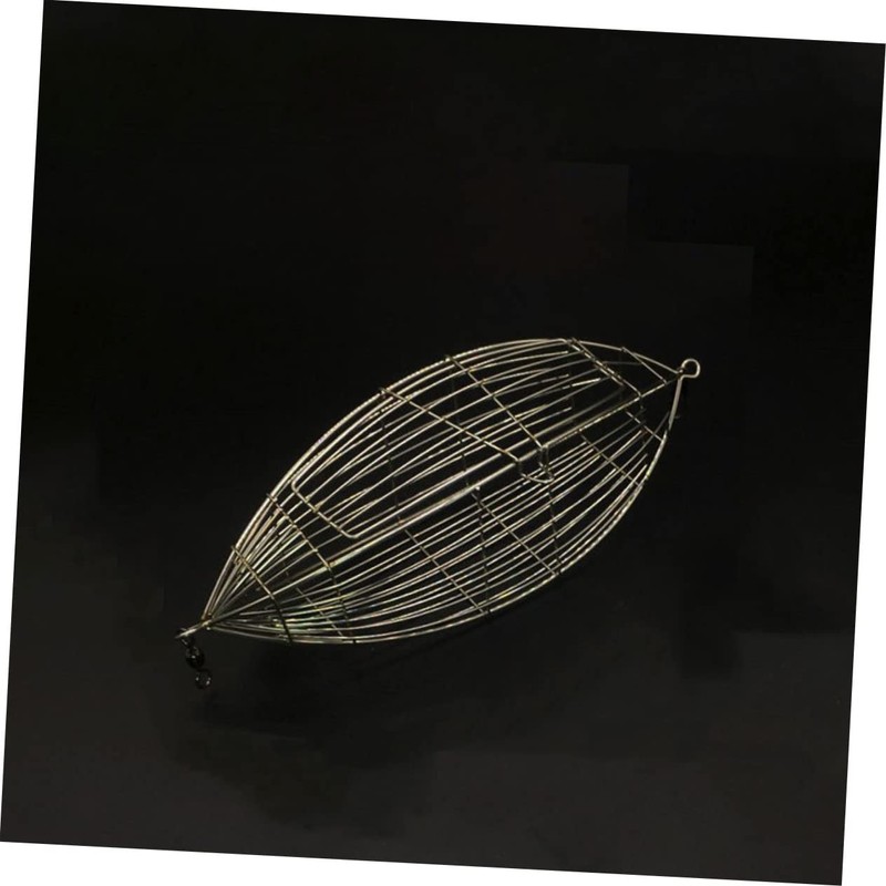 Totority Stainless Steel Olive Shape Fishing Bait Cage Durable Lure