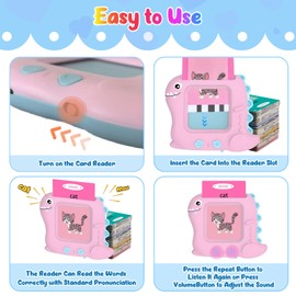 Winbaby Talking Flash Cards for Toddlers 1-5 Years Old, Pocket Speech Therapy & Autism Sensory Toy with 336 Sight Words, Montessori Educational Learning Device Gift