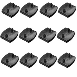 12PCS Plastic Bed Slat Covers Black Double End Rib Set Frame Fixing Replacement Fixing Cover Connector Furniture Accessories Side and Center Bed Slat Fixers for Beds