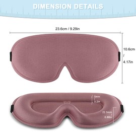 2 Pack Sleep Mask for Side Sleeper, Complete Light Blocking 3D Sleeping Eye Mask, Soft Breathable Eye Cover for Women Men, Travel, Nap, Relaxing Zero Pressure Night Blindfold (Pink+Purple)