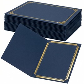 ZHEJIA 10 Pcs Set Diploma File A4 Award File Diploma Holder Award Storage Case Tri-Fold Thank You Note Award Certificates Thank You Note Certificates Certificates Certificates Holder Certificates Holder for Corporate School Educational Office Supplies