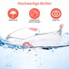 Partideal Pack of 12 Transparent Eye Protection Glasses, Rubber Nose