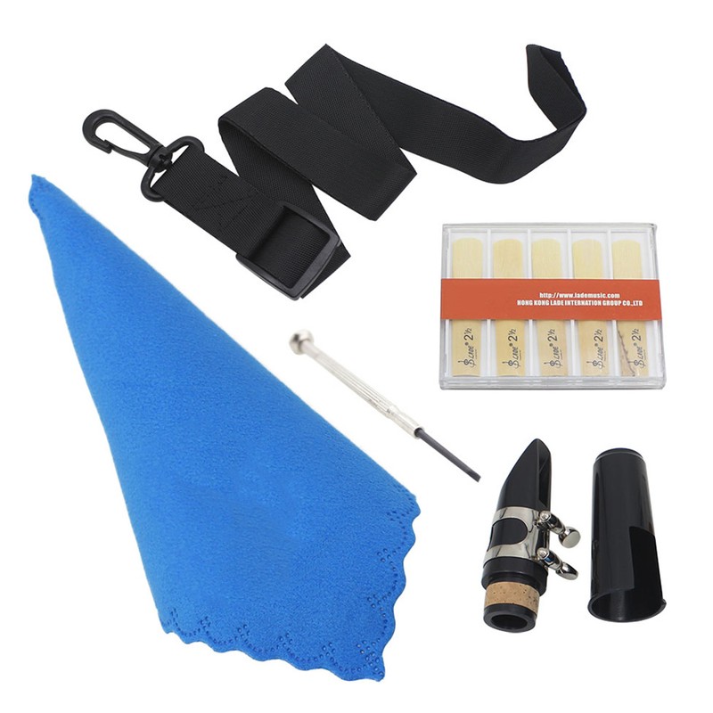 LADE 5 in 1 Clarinet Mouthpiece Belt Cleaning Cloth Reed