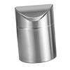 Levemolo Garbage Can for Car Mini Trash Bin Stainless Steel
