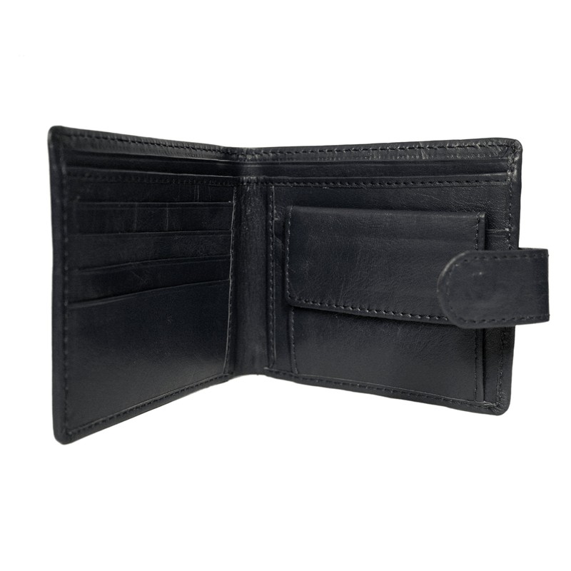 Quality black leather Vespa scooter wallet