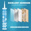 PAULINN Clear Silicone Sealant, 100% Waterproof Silicone Adhesive Caulk for