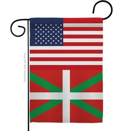 Americana Home & Garden Basque Lands US Friendship Garden Flag Regional Nation International World Country Particular Area House Decoration Banner Small Yard Gift Double-Sided, Made in USA