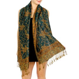 SERENITA Pashmina Scarf for Women Large Cashmere feel Reversible Shawl Wraps, Soft Scarves Travel Accessories