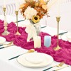 EVSGSONL 10 Pack Cheesecloth Table Runner Hot Pink,10 ft Gauze