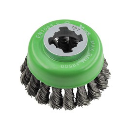 Faithfull X-LOCK Wire Cup Brush Twist Knot 75mm Stainless Steel