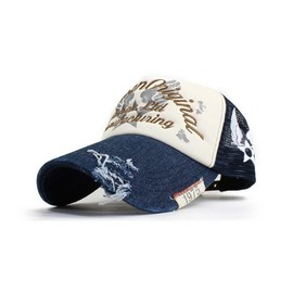 Avilex Cap, Large Size, Big Size, Hat, Mesh Cap, Men's, American Original, Popular, Trend (Indigo)