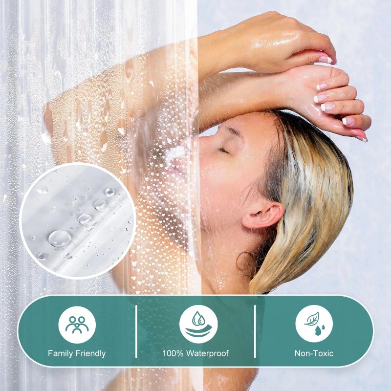 Amazerbath Heavy Duty Shower Curtain Liner, 72 X 96 Inches