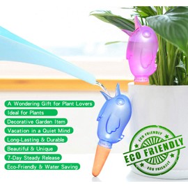 Pricetail Self Watering Spike Planter Drip Irrigation Watering Spikes Moist Roots for Plant Healthier Self Watering Plant Automatic Dripper Watering Bird Reservoir 4 Packs