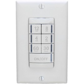Sensor Switch PTS 720 WH Programmable (Interval) Timer Switch Line Voltage, White, 12-Hour Max