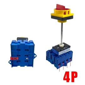 QPDRNC Disconnect Isolator Switch with Aluminium Bar DIN Rail Mounted 80A 3/P On-Off Padlock Rotary Cam Cabinet Control YMD11-80B/4P(4P)