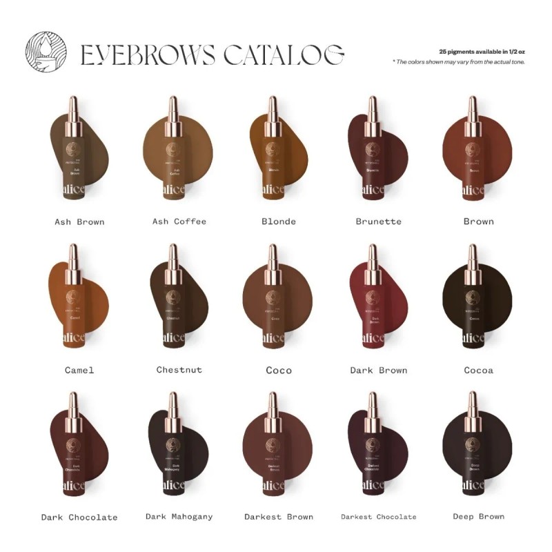 Pigmentos Microblading Alice Cosmetic 25 Tonos Cejas 15ml