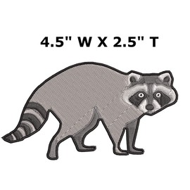Raccoon Animal Embroidered Patch DIY Iron-on or Sew-on Decorative Badge Emblem Vacation Souvenir Travel Gear Clothes Appliques Bears Wolves Mountains National Park Wildlife Explore Series