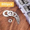 800 x Flat Washers Set, Stainless Steel Locking Washers Assortment,