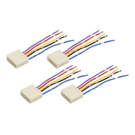 uxcell Car Power Window Switch Socket 5 Pin Wiring Harness Pigtail Adapter DC12V 4pcs