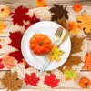 HOWAF 5 Pack Autumn Leaf Table Placemats and Coasters, Thanksgiving