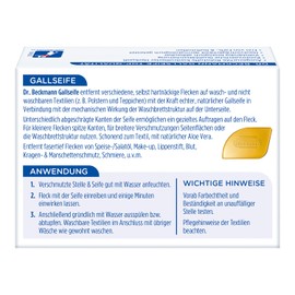 Dr. Beckmann Gall soap piece, natural all-rounder against stains, with the proven power of gall soap, contains 0% fragrances, dyes and bleaches, 6 x 100 g