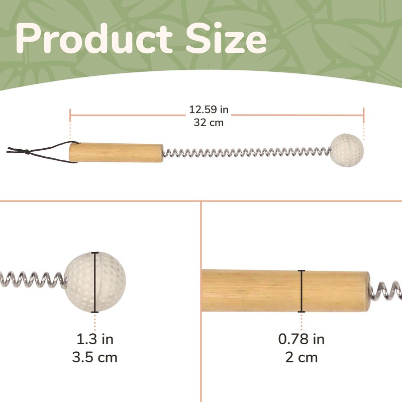 Bamboo Back Scratcher Metal Bonger & Tape Measure - 2