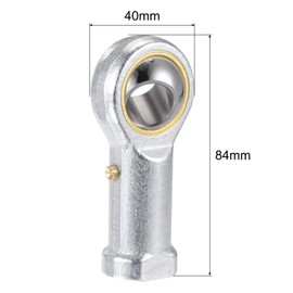 sourcing map PHS16 Spherical Rod End Bearing 16mm Bore Self-lubricated Joint Bearing M16x2.0 Right Hand Female Thread Connector