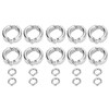 10Pcs Bird Foot Rings Metal Parrot Leg Ring Outdoor Fly