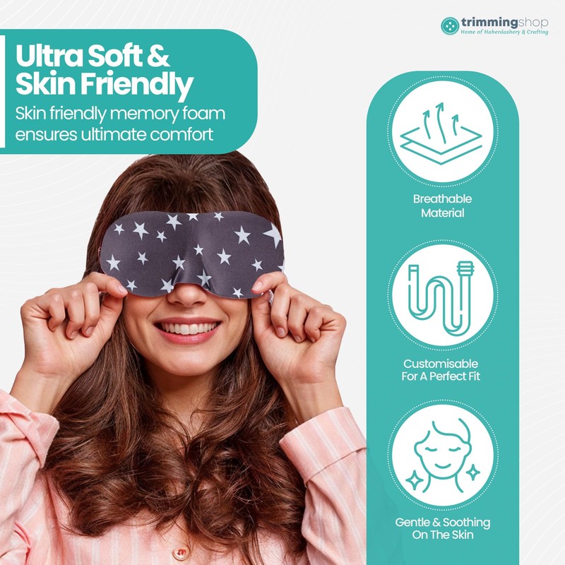 Trimming Shop 1pc 3D Sleep Eye Mask with Adjustable Strap