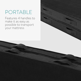 Navaris Mattress Cover Mattress Protector Cover for Mattresses – 80 x 200 x 25 cm Storage Bag Protection Against Dust Mould – Robust and Breathable