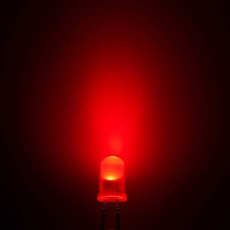 CHANZON 100 pcs 5mm Blinking Red LED Diode Lights 1.5Hz