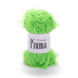YarnArt Piuma Eyelash Soft Polyester Knitting Yarn - Crochet & Knitting Needle Friendly, Ideal for Amigurumi, Plush, and Decorative Projects, Durable & Shiny Texture (4417)