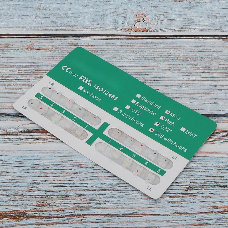 20pcs Dental Orthodontics Brackets Ceramic Roth 0.22 3-4-5 Hooks Teeth