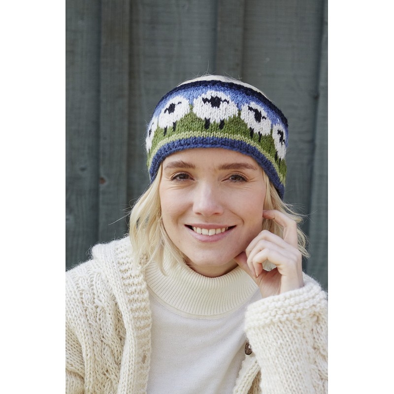 Pachamama Ladies Wool Fleece Lined Ear Warmers Hand Knitted Cute