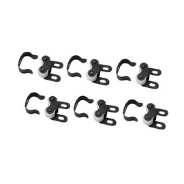 QCAA Friction Roller Catch for RV and Mobil Home, Matte Black, 6 Pack, Made in Taiwan