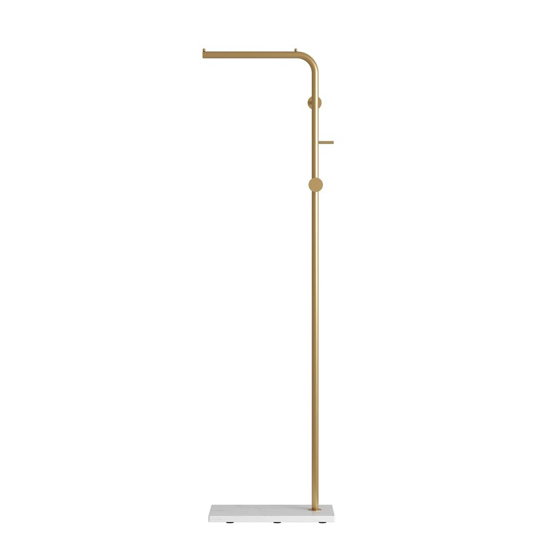 TIEOU Gold Coat Racks, Metal Coat Racks Freestanding with Crossbar