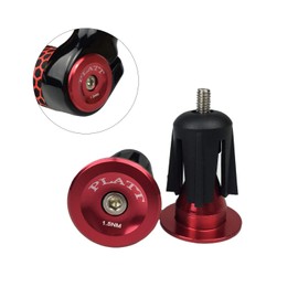 Platt Bicycle Bar End Plugs Aluminum Bike Handlebar Cap for Road Bike Mountain Bike BMX (One Pair)