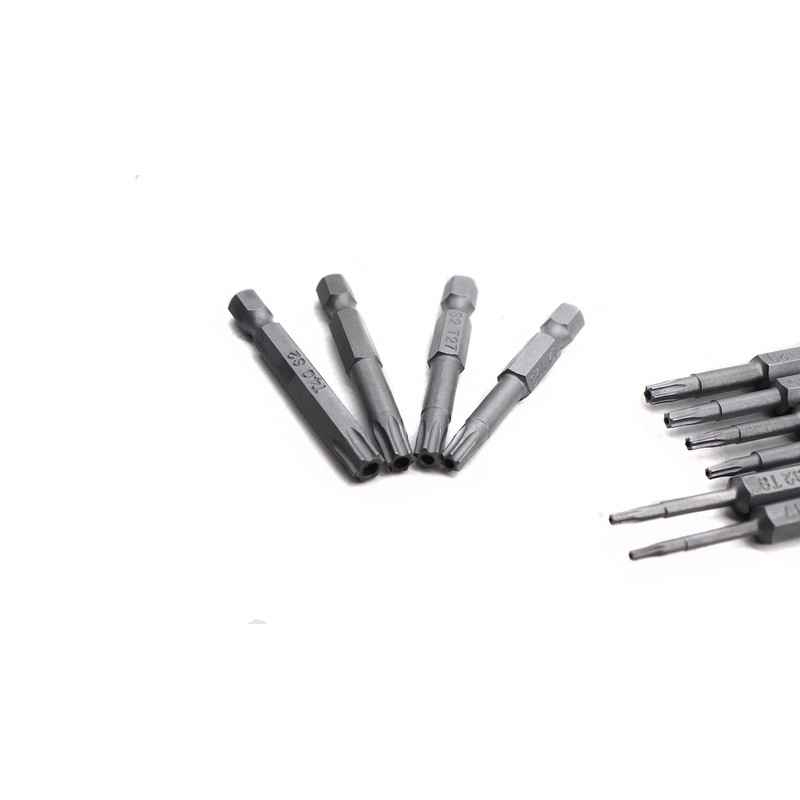 12pcs Torx Driver Set, 1/4 Inch Hex Shank, T5/ T6/