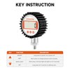 Roastove 3-1/8" Dial Size, Digital Pressure Gauge, 0-3000psi/bar/Mpa/Kpa, 1/4" NPT